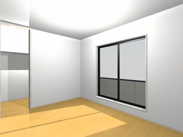 完成予想図(内観):C棟　２階洋室は主寝室を含め4部屋。すべてのお部屋にクローゼットを完備。