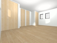洋室:E棟洋室イメージ/
２階の5.4帖の洋室2部屋は、間仕切りがなく広々としたお部屋。それぞれに扉と収納があるので将来は仕切ることも可能です♪