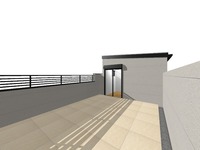 バルコニー:屋上庭園イメージパース