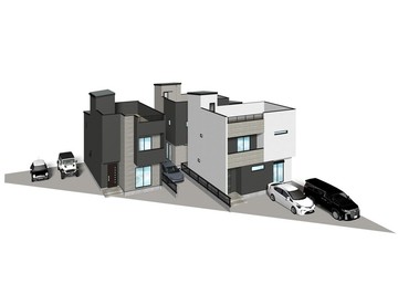 完成予想図(外観):3棟外観完成イメージパース